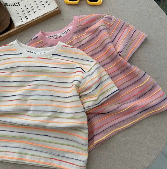 ÁO THUN KẺ SẮC MÀU -Sỉ giá 136k 