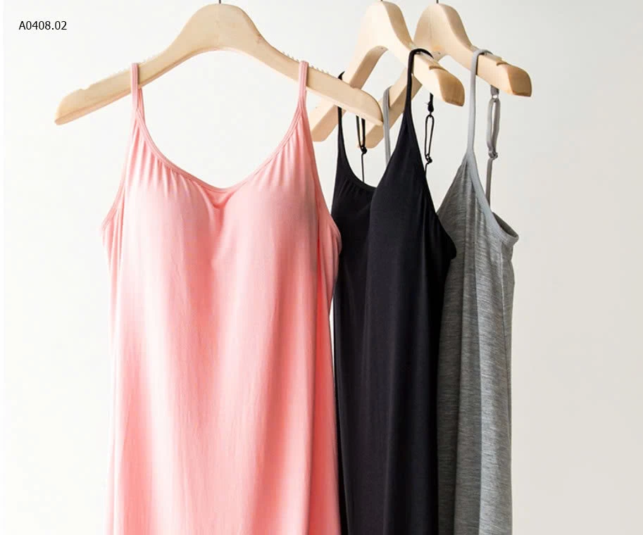 VÁY 2 DÂY DÁNG DÀI KÈM MÚT ĐỆM - sỉ 145k