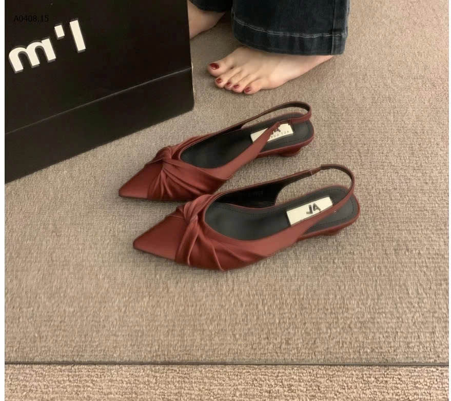 GIÀY MŨI NHỌN HỞ GÓT ĐẾ THẤP- sỉ 166k