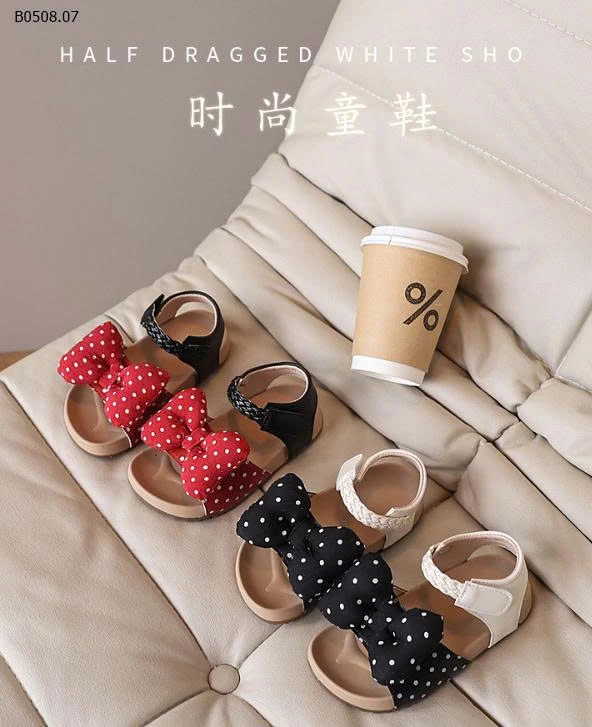 SANDAL NƠ CHẤM BI BELLANEWMAN BG - sỉ sz 23-28: 130k  sz 29-34: 140k 