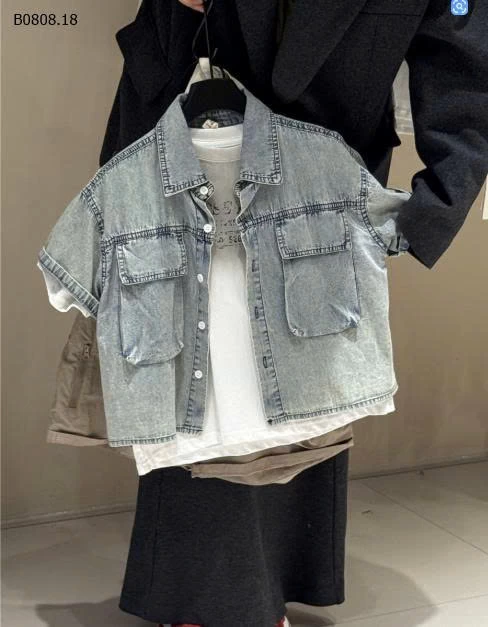 ÁO SƠ MI JEAN CỘC TAY BT-Sỉ giá 193k