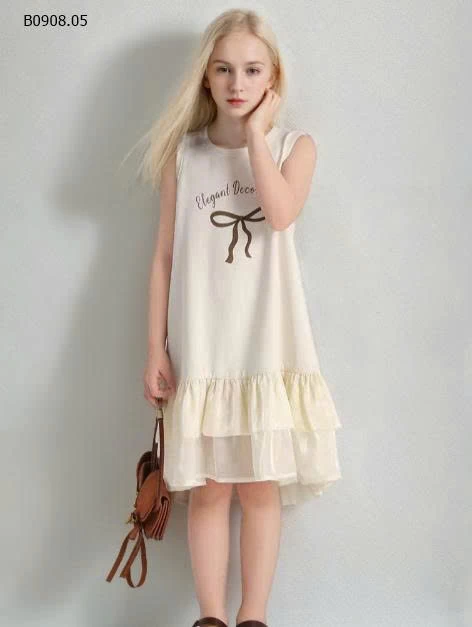 VÁY SÁT NÁCH NƠ CHO BÉ GÁI-Sỉ giá Sz 90-120: 103k Sz 130-160: 114k