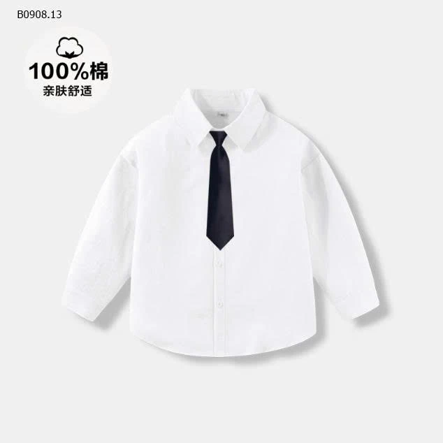 ÁO SƠ MI CHO BÉ TRAI kèm cà vạt-Giá sỉ 99k