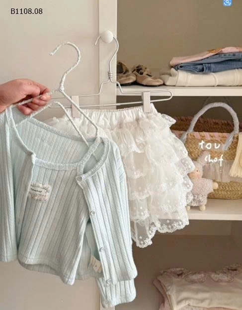 Set áo chân váy cho bé gái-Giá sỉ  áo 173k , váy 130k