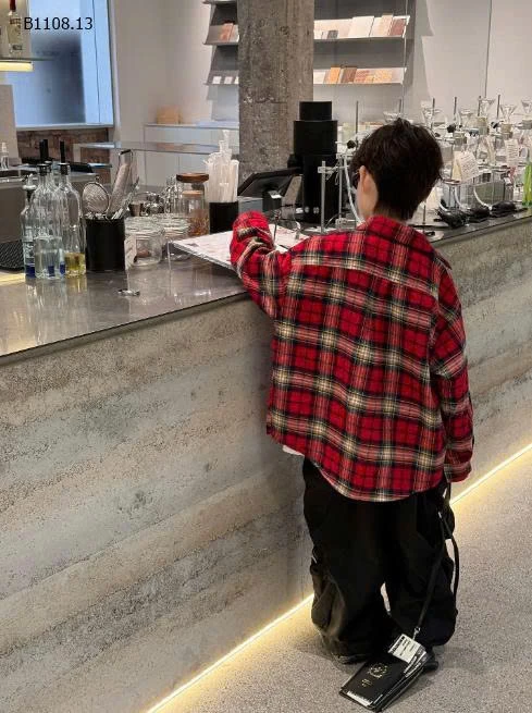 ÁO SƠ MI KẺ DÀI TAY CHO BÉ TRAI -Giá sỉ 170k