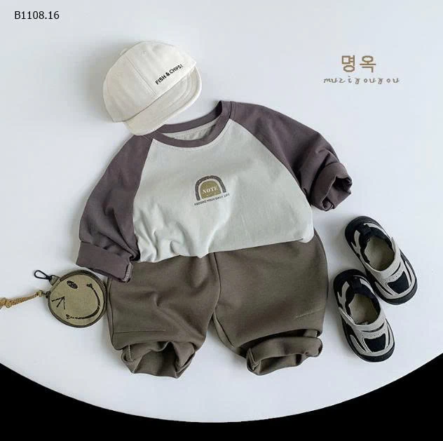 ÁO THUN PHỐI MÀU TAY HÀN QUỐC -Giá sỉ 124K