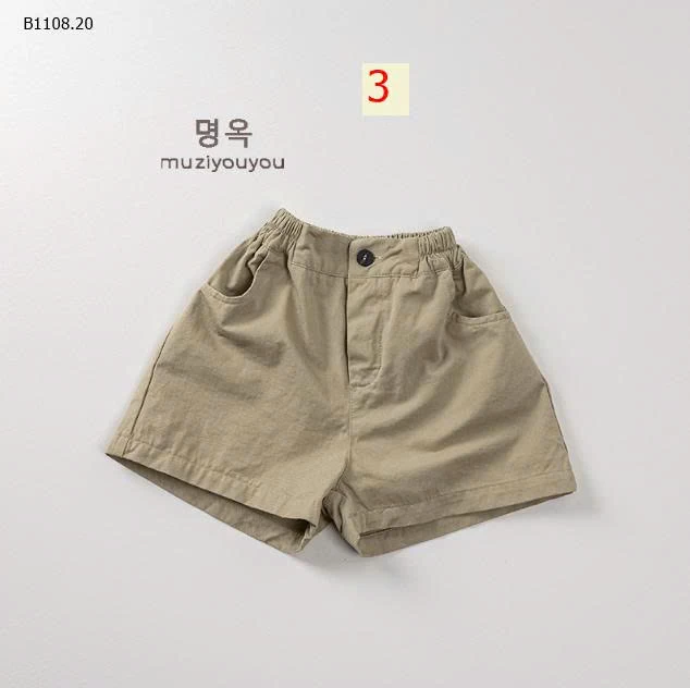 Quần short cotton cho bé trai và bé gái-Giá sỉ 120k