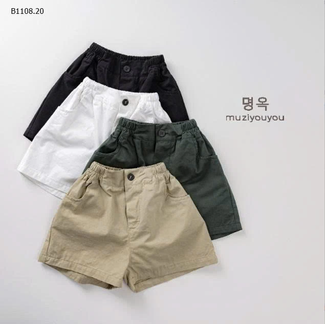 Quần short cotton cho bé trai và bé gái-Giá sỉ 120k