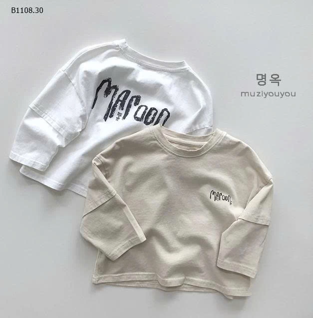 Áo thun cotton dài tay iin 2 mặt Huzhou Zhili-Giá sỉ 128k