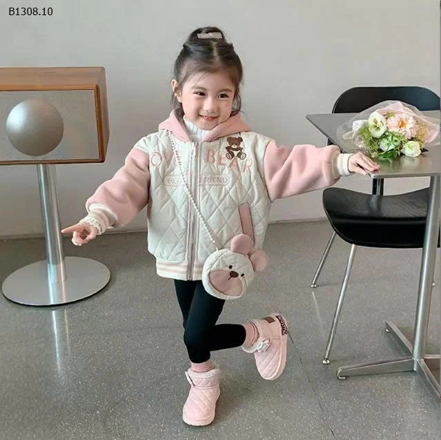 ÁO KHOÁC HOẠ TIẾT GẤU CHO BÉ GÁI-Sỉ 159k