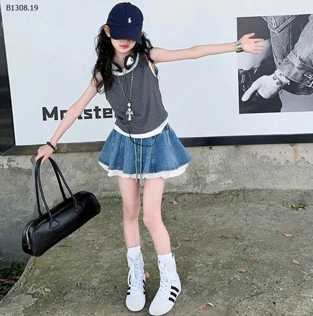 SET ÁO SÁT NÁCH MIX CV JEAN BG-Sỉ giá  áo: 132k  cv: 195k 