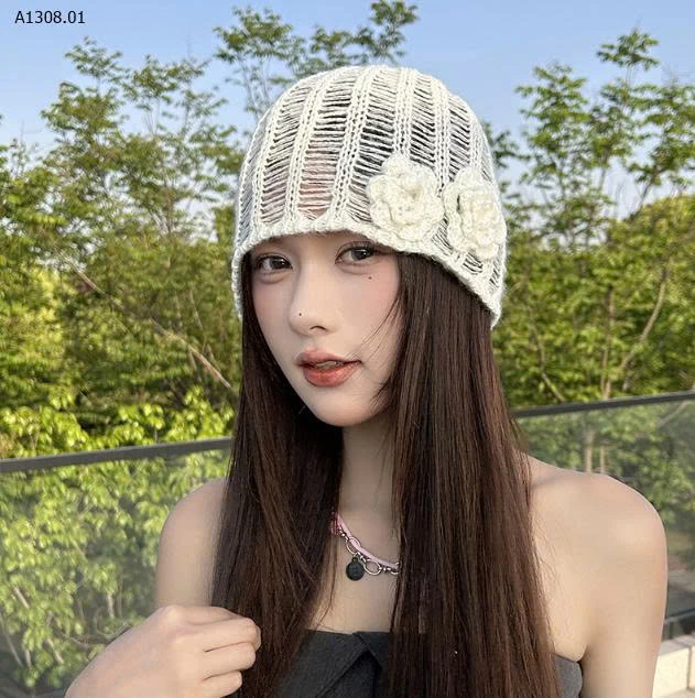 MŨ LEN HOA ĐAN RỖNG CHO NỮ-Sỉ 89k 