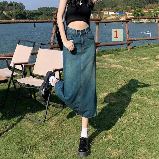 CHÂN VÁY JEAN DÁNG DÀI-Giá sỉ 128k