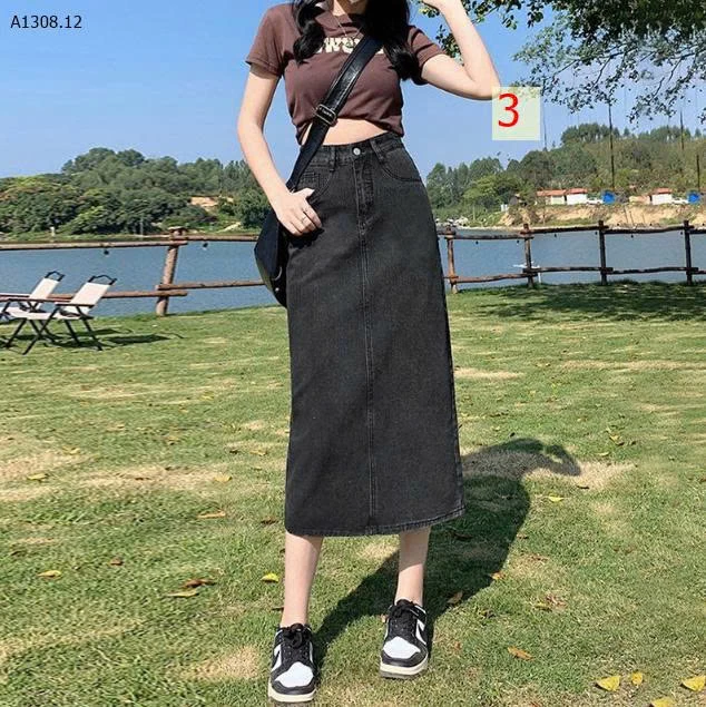 CHÂN VÁY JEAN DÁNG DÀI-Giá sỉ 128k