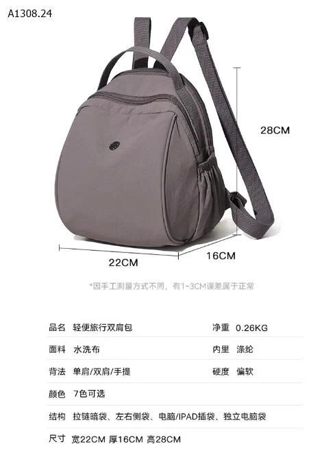 BALO VẢI DÙ CHỐNG NƯỚC-Sỉ 110k