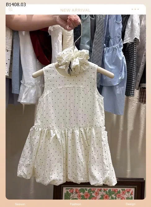 VÁY BÍ CHẤM BI SÁT NÁCH-Sỉ giá 169K