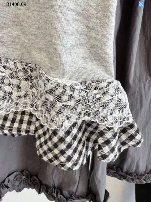 ÁO CỘC TAY PHỐI VIỀN KẺ BG - sỉ áo 143k, quần 143k