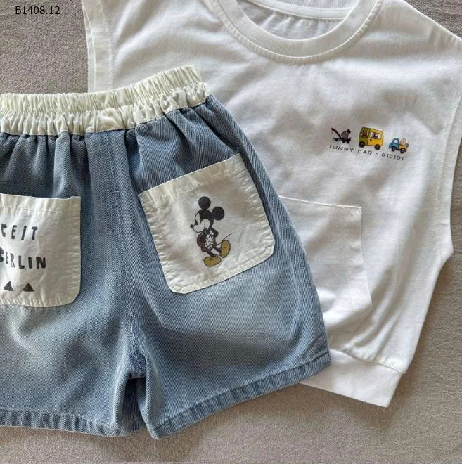 QUẦN SHORT JEANS MICKEY BÉ TRAI- sỉ 160k