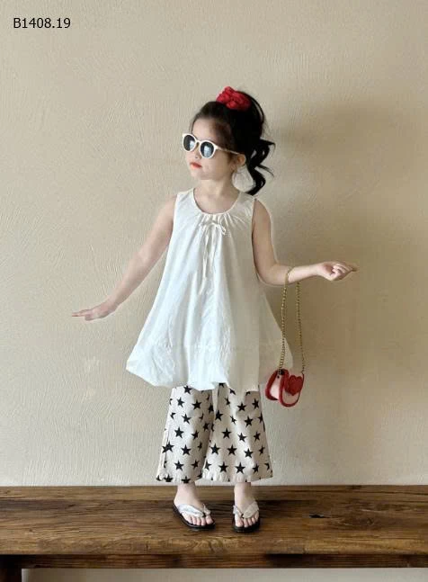 SET ÁO VÁY SÁT NÁCH MIX QUẦN ỐNG LOE BG - sỉ 273k