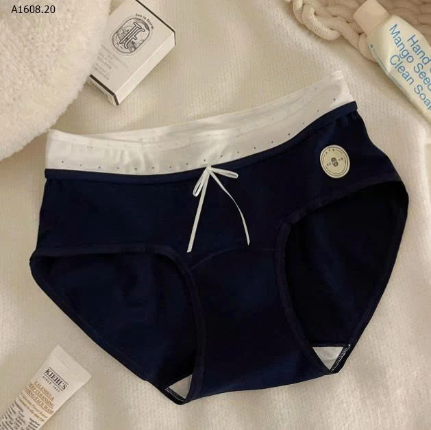  SET 5 QUẦN CHIP COTTON ĐÍNH NƠ NỮ-Giá sỉ 112k/ set 5c