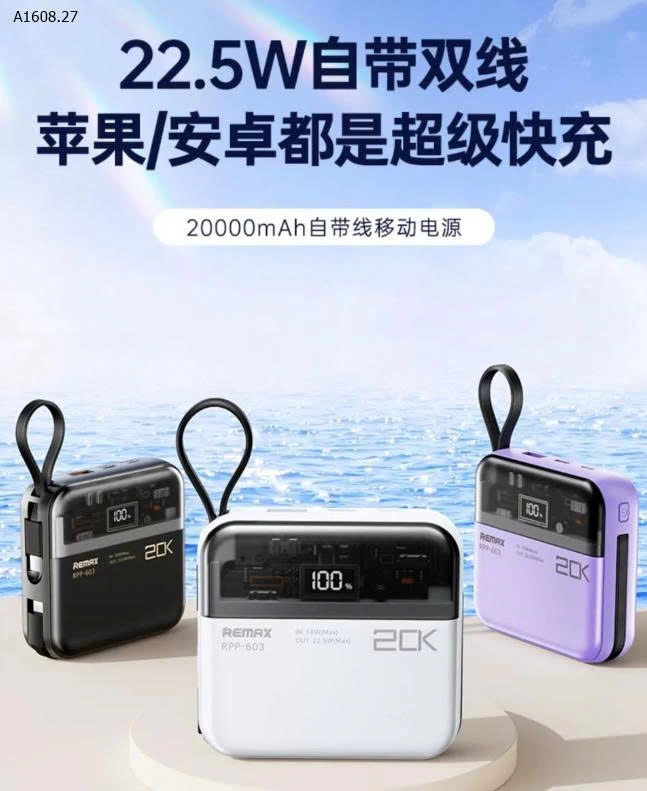 SẠC DỰ PHÒNG REMAX 20000 mAh-Giá sỉ 345k