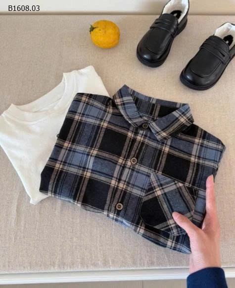 ÁO SƠ MI KẺ DÀI TAY-Sỉ 169k