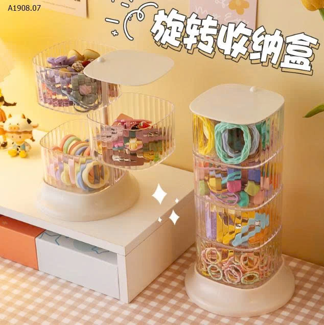 KỆ ĐỰNG MỸ PHẨM XOAY TRÒN 3 NGĂN- sỉ 50k