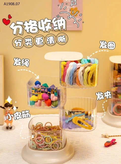 KỆ ĐỰNG MỸ PHẨM XOAY TRÒN 3 NGĂN- sỉ 50k