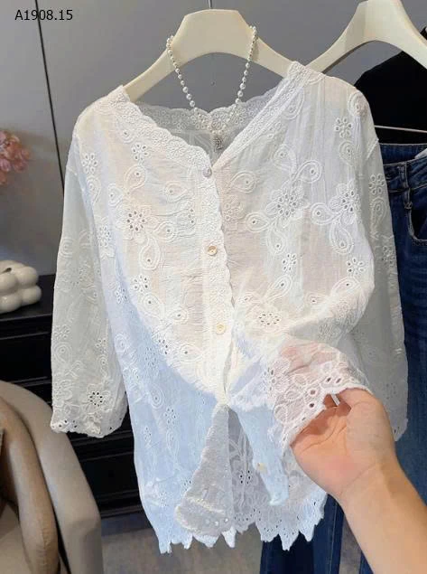 ÁO REN HOA TAY LỠ ANNA  - sỉ 167k