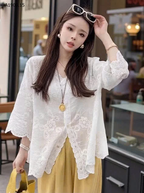 ÁO REN HOA TAY LỠ ANNA  - sỉ 167k