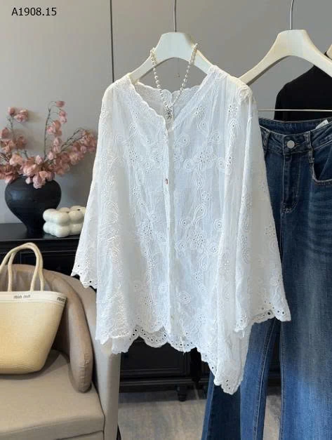 ÁO REN HOA TAY LỠ ANNA  - sỉ 167k