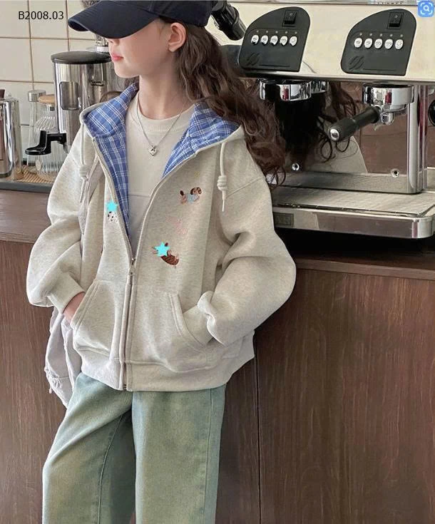 ÁO KHOÁC NỈ THÊU CÚN BG- sỉ 177k