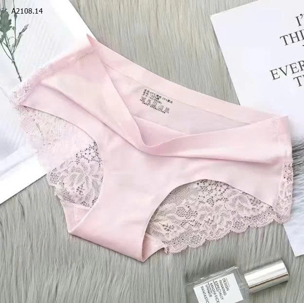 QUẦN LÓT KHÔNG VIỀN PHỐI REN  - Sỉ 130ca/ set 6c mix màu