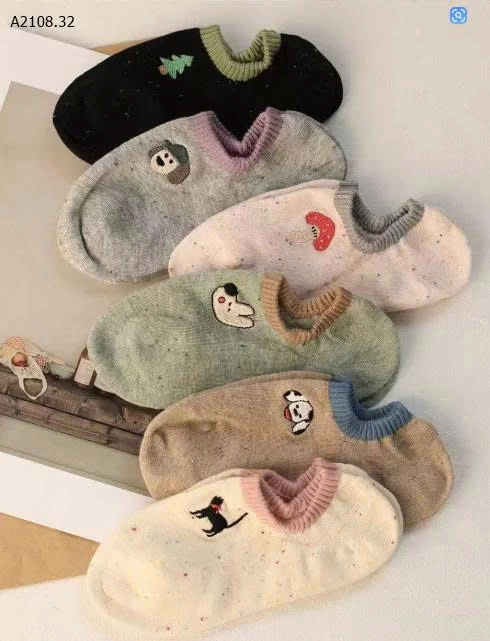 SET 10 ĐÔI TẤT LƯỜI CUTE CHO NỮ- Sỉ 50k/sét 10 đôi