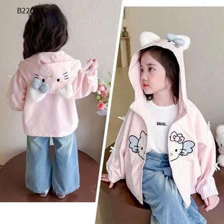  ÁO KHOÁC MÈO KITTY CHO BÉ GÁI-Giá sỉ 197k