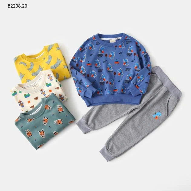 BỘ NỈ BÉ TRAI NHÀ WAPYPY-Sỉ 168k