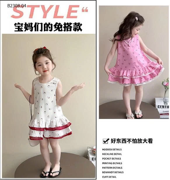 VÁY SÁT NÁCH HELLO KITTY  CHO BÉ GÁI-Sỉ 175k