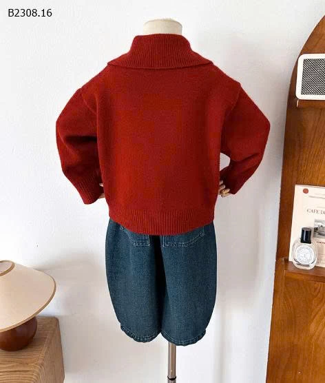 ÁO LEN HÌNH CÚN KÉO KHÓA CỔ BT-Giá sỉ 212k