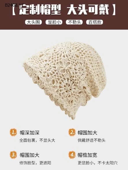 MŨ LEN DỆT HOA-Giá sỉ 77k