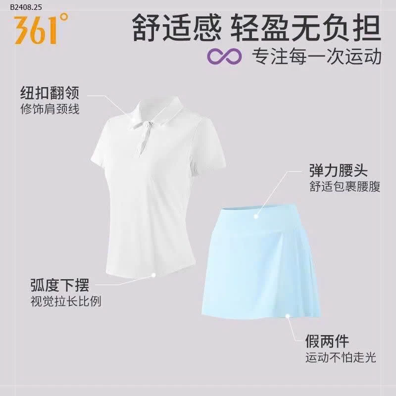 SET ĐỒ PICKLEBALL CHÍNH HÃNG 361 SIÊU XINH -Sỉ 420k 