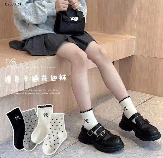 SET 8Đ TẤT NƠ CHẤM BI BG -Giá sỉ 49k 