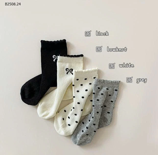 SET 8Đ TẤT NƠ CHẤM BI BG -Giá sỉ 49k 
