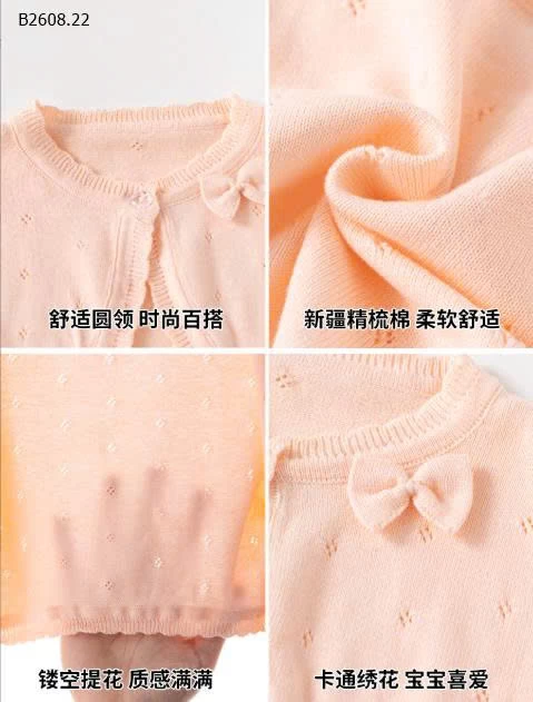 ÁO CARDIGAN LỬNG CHO BÉ GÁI-Giá sỉ 105k 