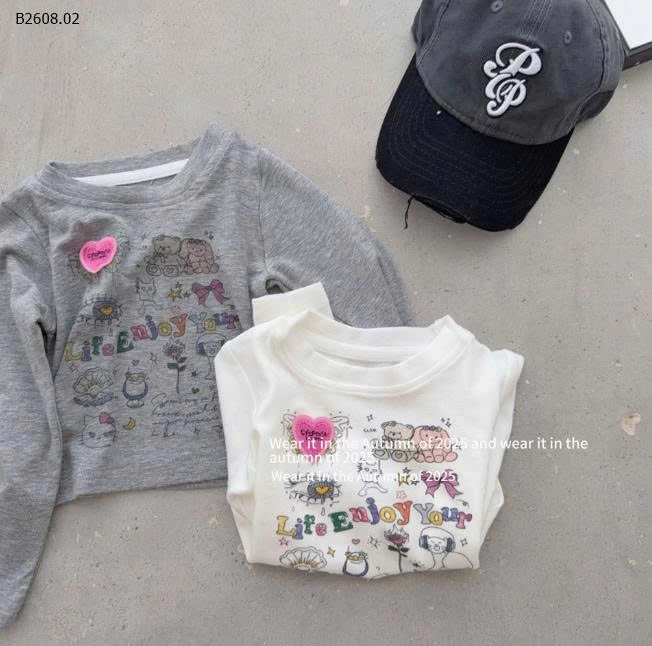 ÁO DÀI TAY HOẠT HÌNH BG-Giá sỉ 123k