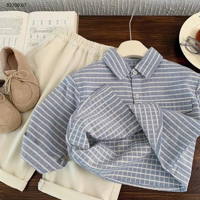 ÁO SƠ MI KẺ CHO BÉ-Giá sỉ 155k