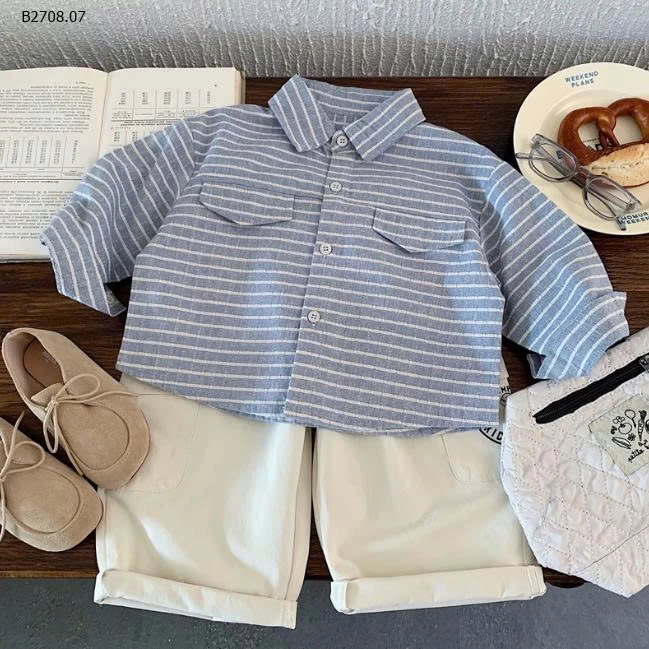 ÁO SƠ MI KẺ CHO BÉ-Giá sỉ 155k