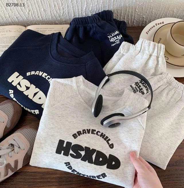 BỘ NỈ CHỮ  BÉ TRAI-Giá sỉ 225k 