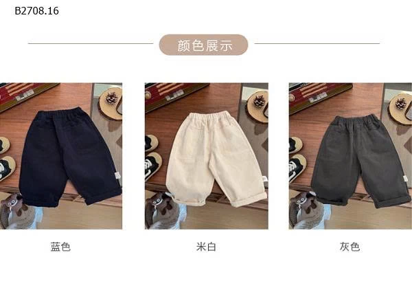 QUẦN LƯNG CHUN ống đứng CHO BÉ TRAI- sỉ giá 107k