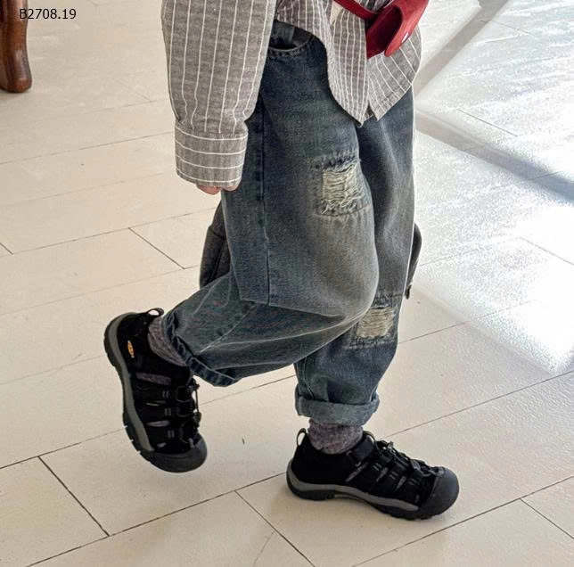 QUẦN JEAN RÁCH CẠP CHUN ADBABY-Giá sỉ 199k