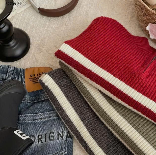 ÁO LEN KHÓA CỔ CHO BÉ-Giá sỉ 169k